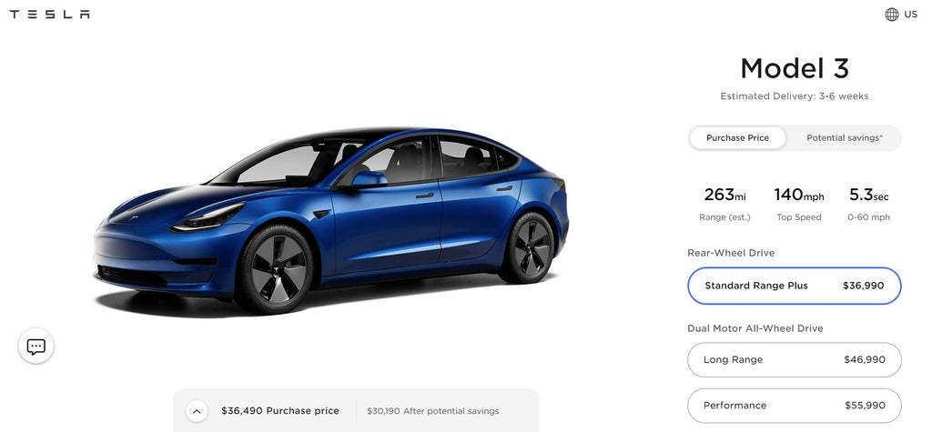 Tesla Makes Prices More Affordable for Base Model 3 & Model Y, Stays T