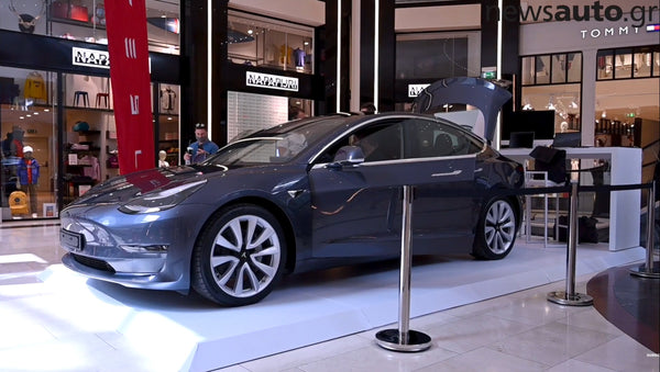 Tesla Starts Showcasing Model 3 in Greek Shopping Mall, Ready to Enter