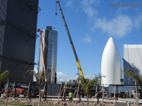 SpaceX assembles Starship SN8 at the South Texas Launch Facility [phot
