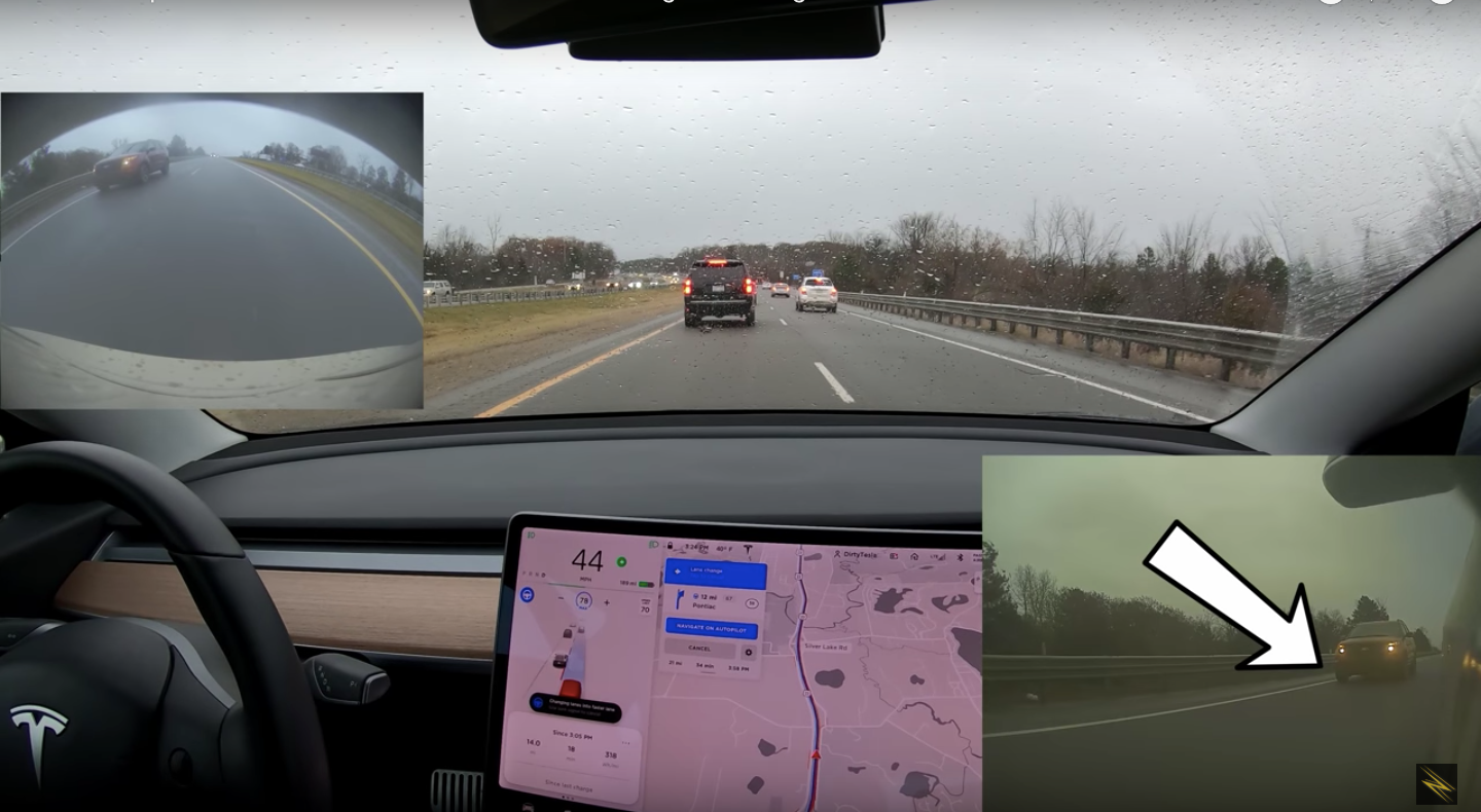 Tesla-Autopilot vermeidet Kollisionen