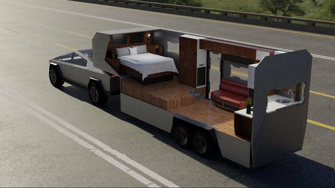Tesla Cybertruck Trailer Render Is A Glimpse At A Futuristic Tiny Hous