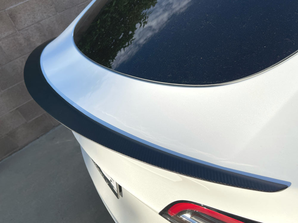 Arcoche Tesla Model Y Spoiler Wing Performance Rear Trunk Lip Tail Lid for  Tesla 2020-2024 ABS Model Y Accessories(Glossy Carbon Fiber)