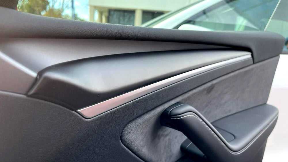 LASFIT Door Sill Protector for 2023 Tesla Model Y 5 Seater (Not fit 7  Seater) Matte TPE & ABS Front and Rear Door Entry Guard Scuff Plate  Accessories