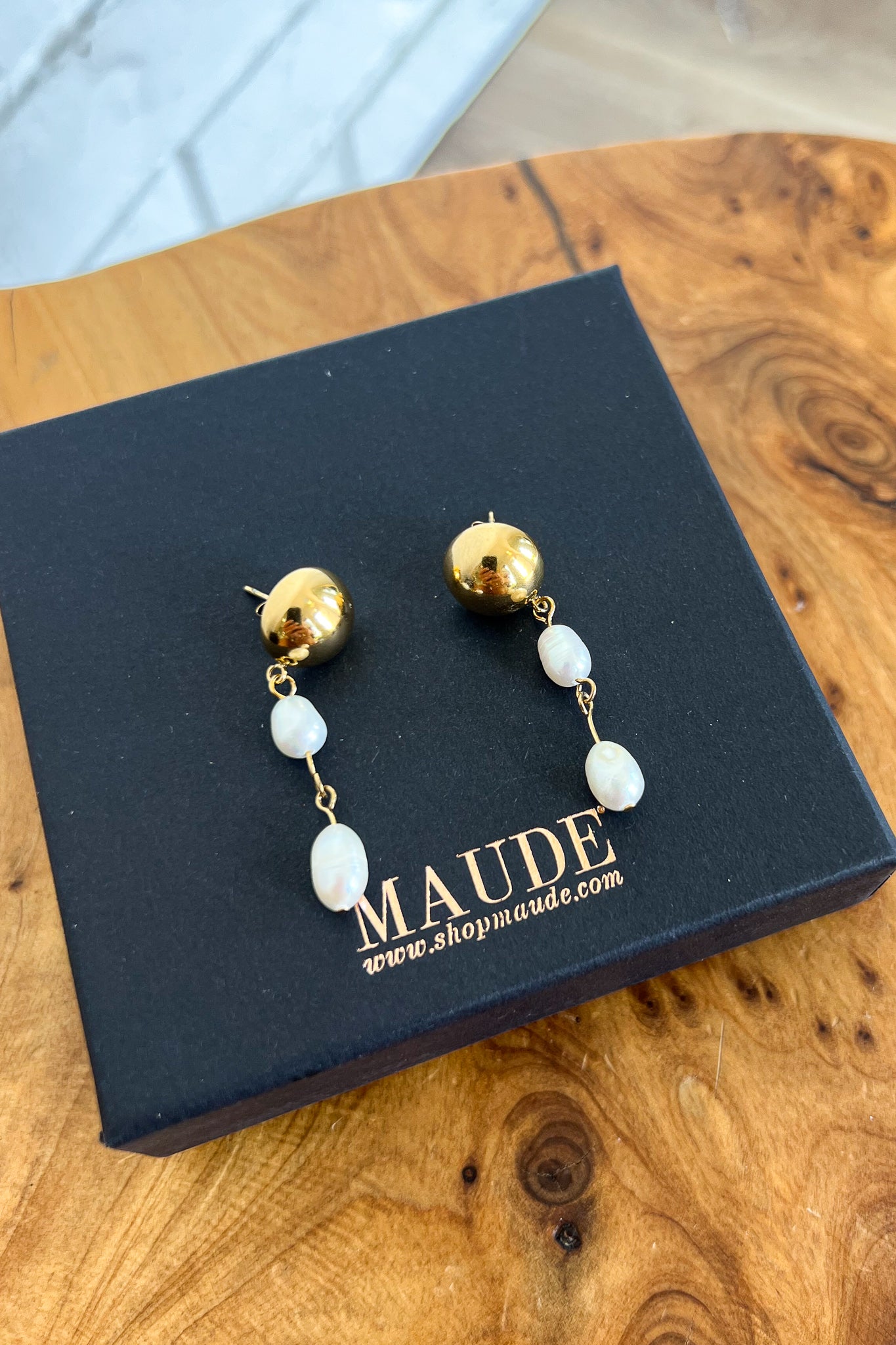 18K Remi Pearl Drop Earrings