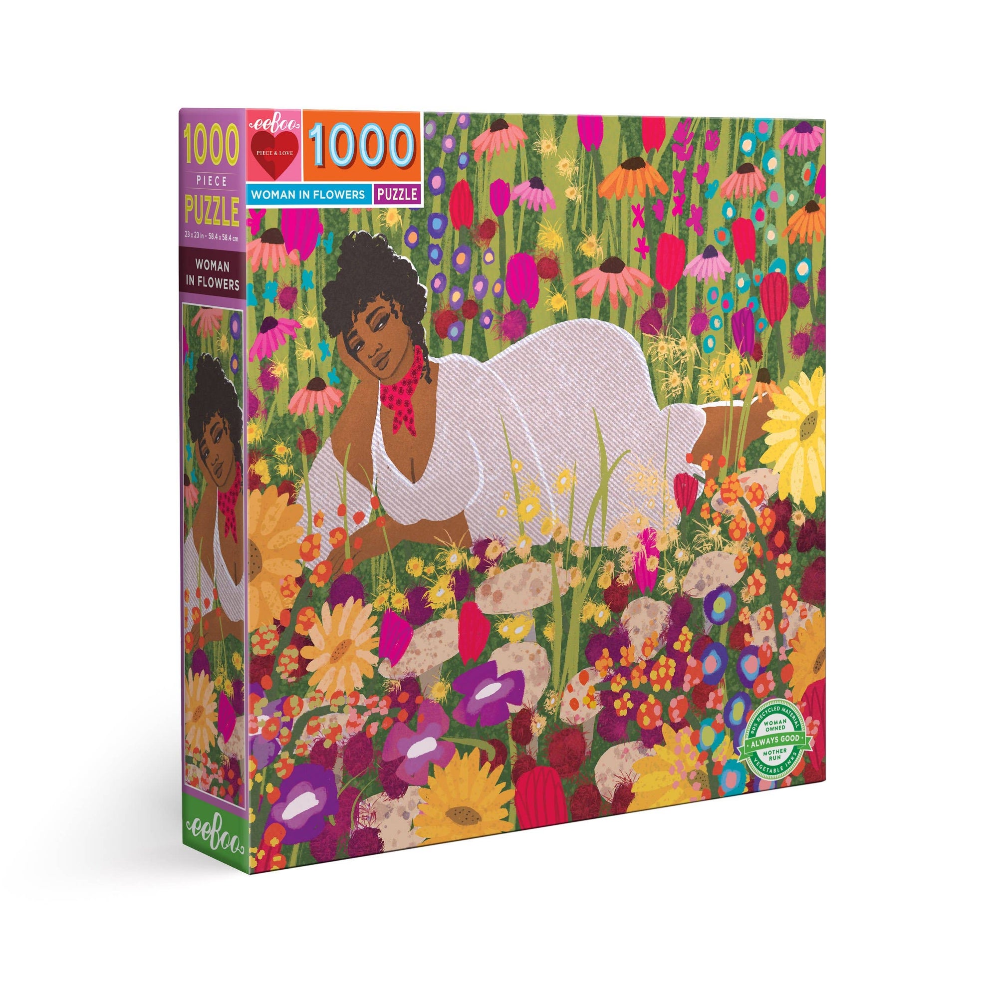 Woman in Flowers 1000 Piece Puzzle