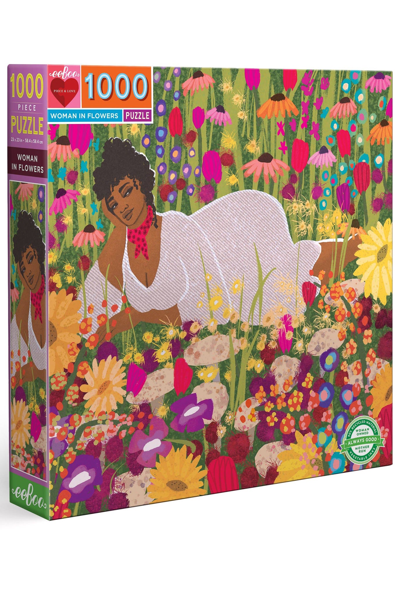 Woman in Flowers 1000 Piece Puzzle