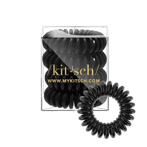 KITSCH - Black Hair Coils - Pack of 4