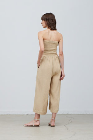 Tie Front Gauze Jumpsuit