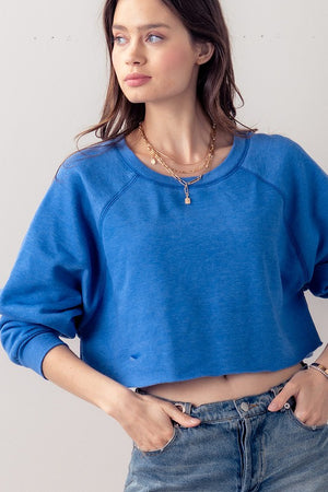 Perfect Cropped Fleece Sweatshirt