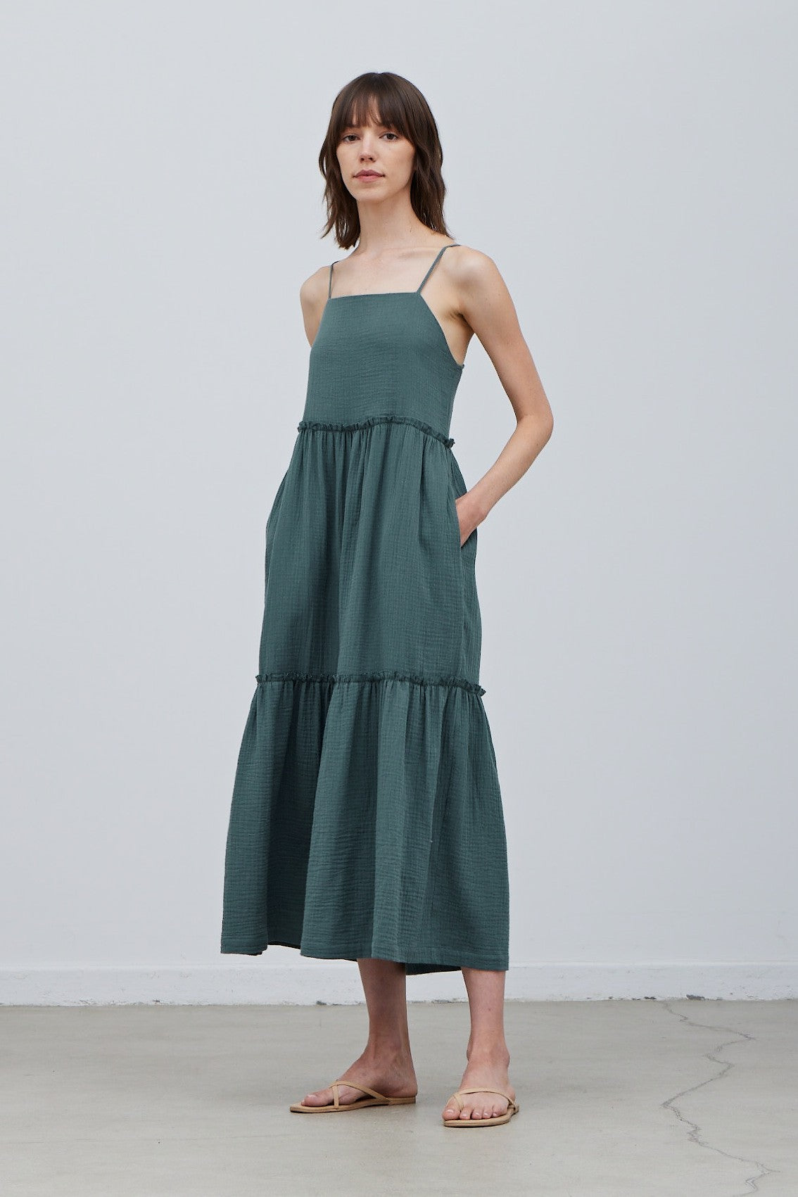 Gauze Midi Dress