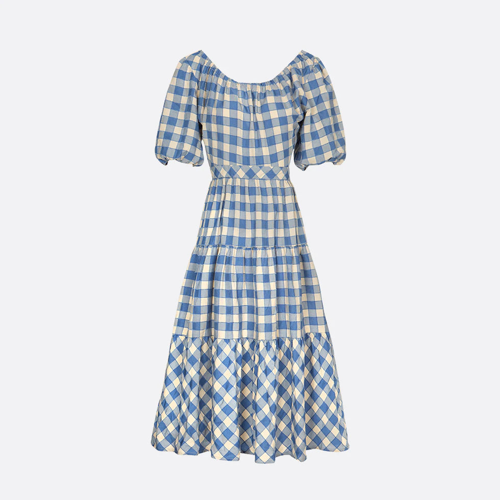 FRNCH Victorie Woven Midi Dress