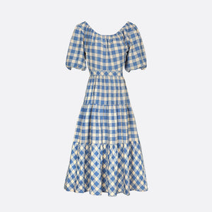 FRNCH Victorie Woven Midi Dress