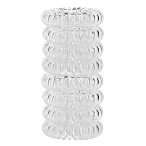 KITSCH Clear Spiral Hair Ties - 8 pack