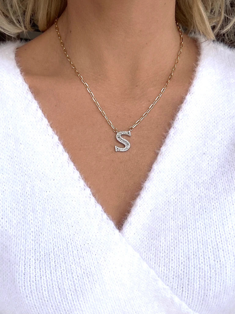 Farrah B Blended Identity Initial Necklace