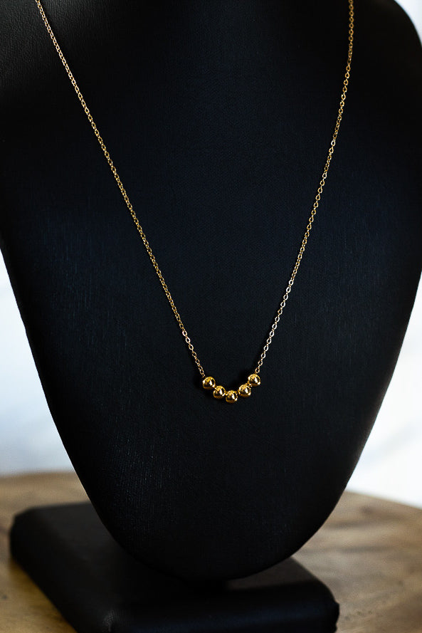 18K Scarlett Gold Bead Necklace