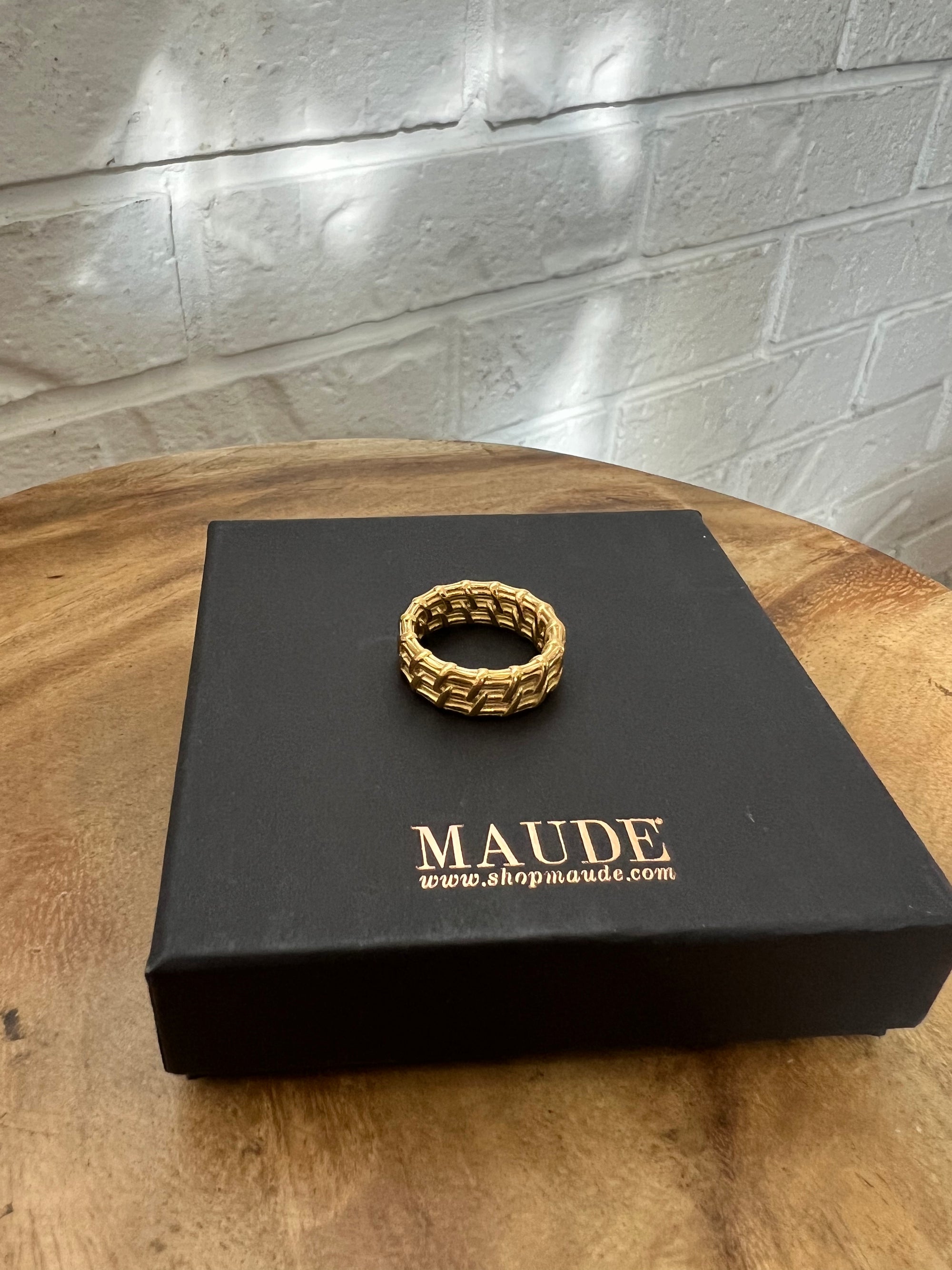 18K Weaved Statement Ring