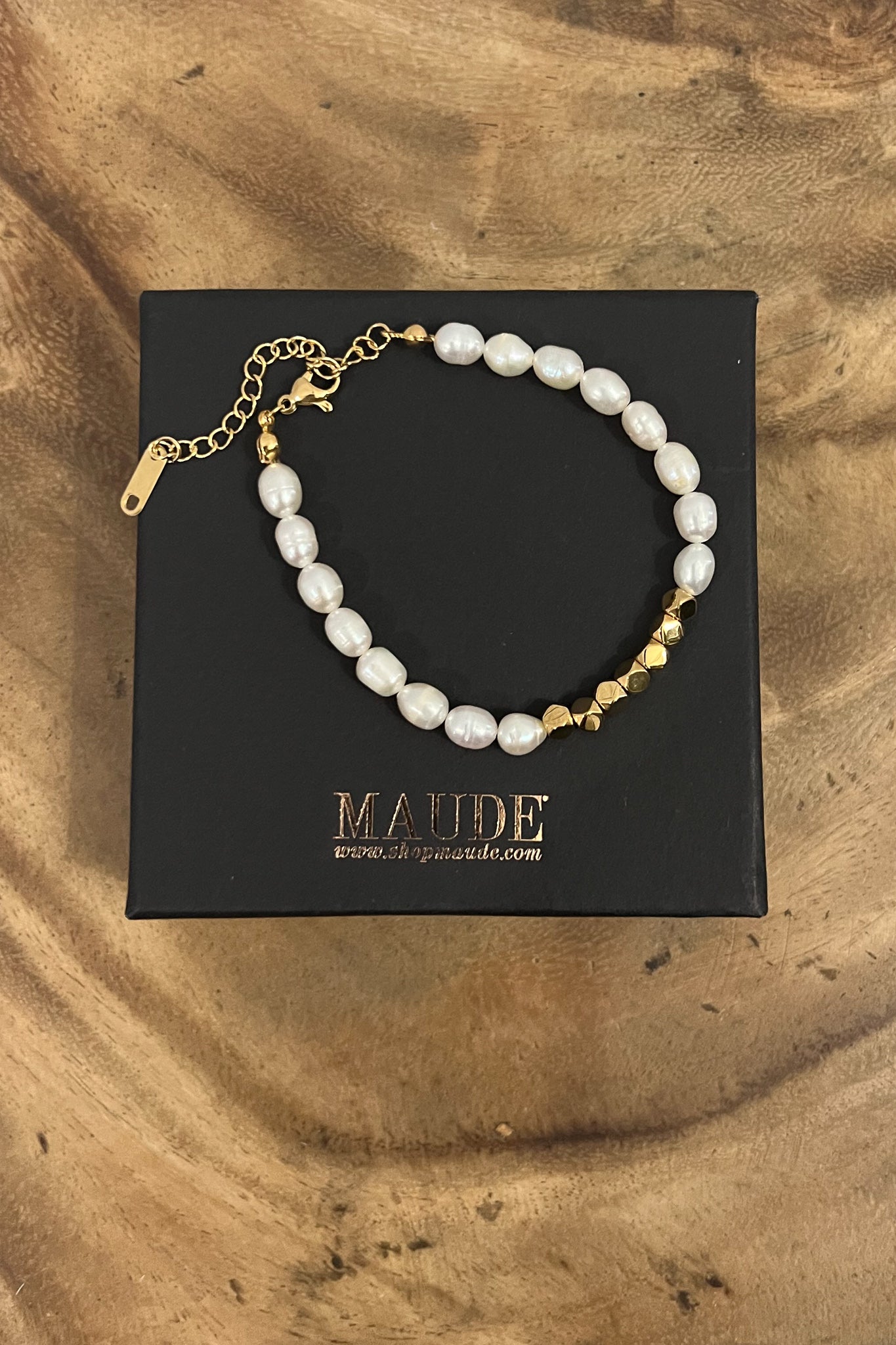 18K Saige Pearl Beaded Bracelet