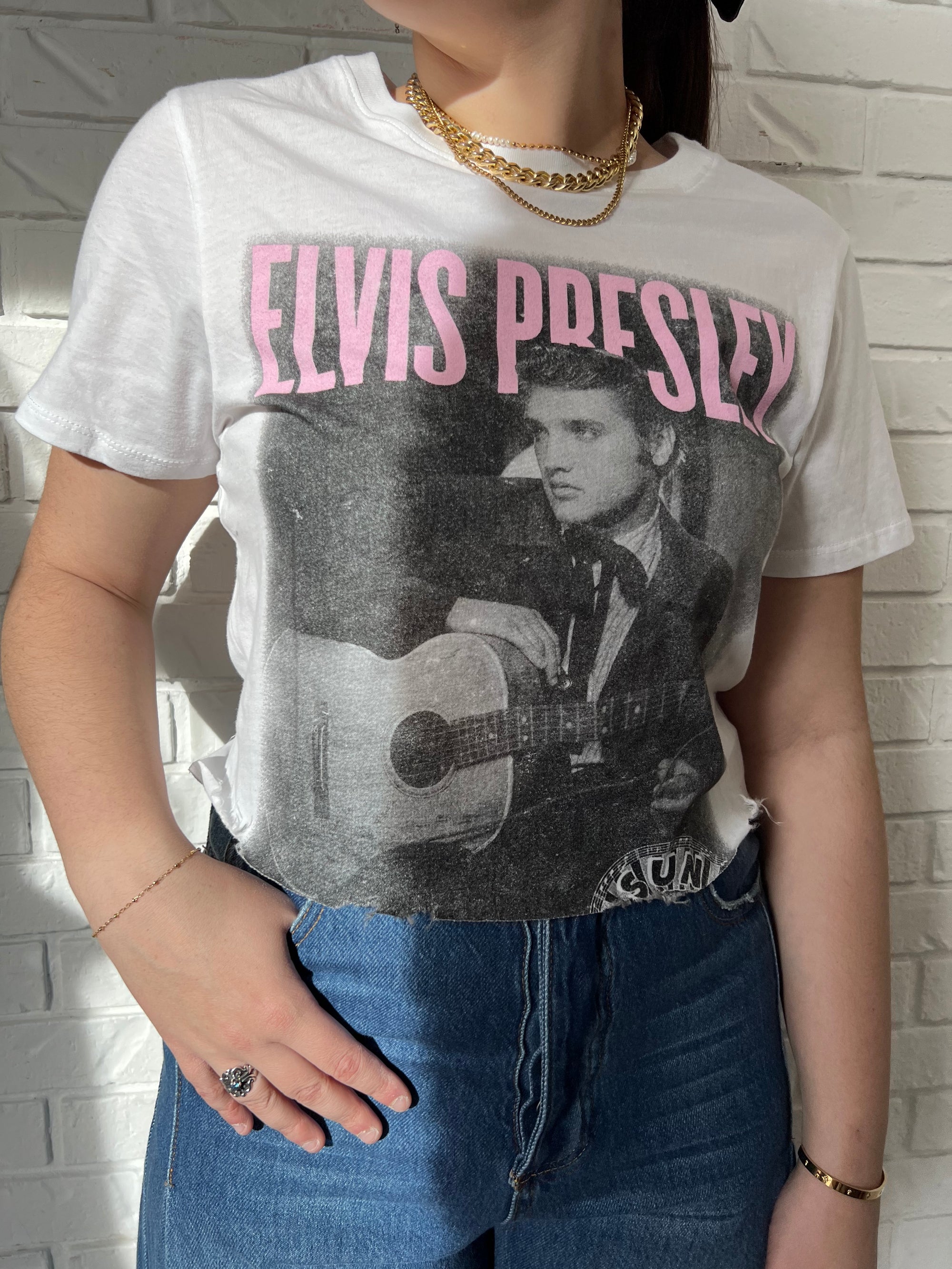 Elvis King of Rock Crop Tee