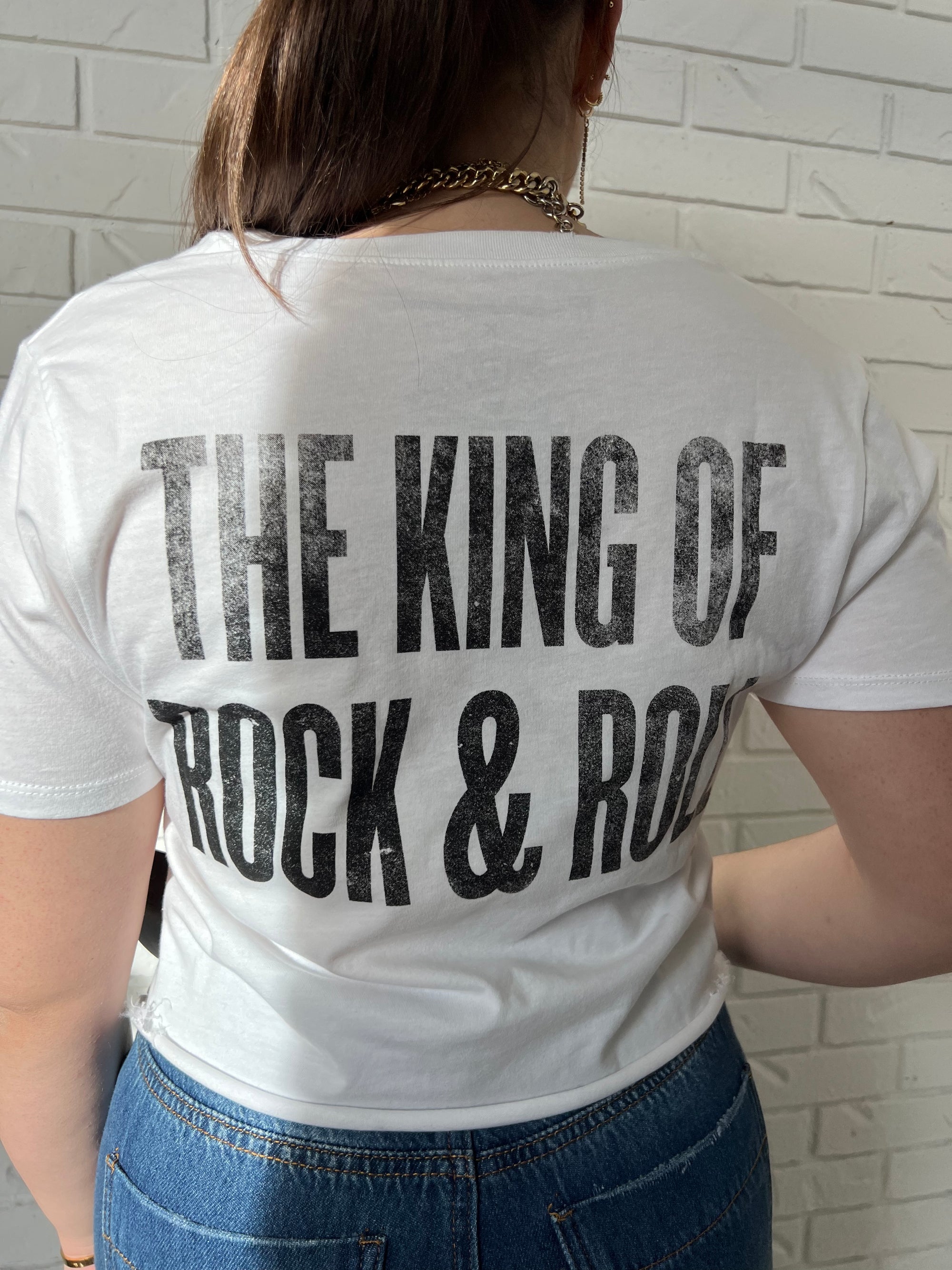 Elvis King of Rock Crop Tee