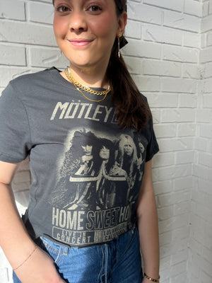 Motley Crue Home Sweet Home Crop Tee