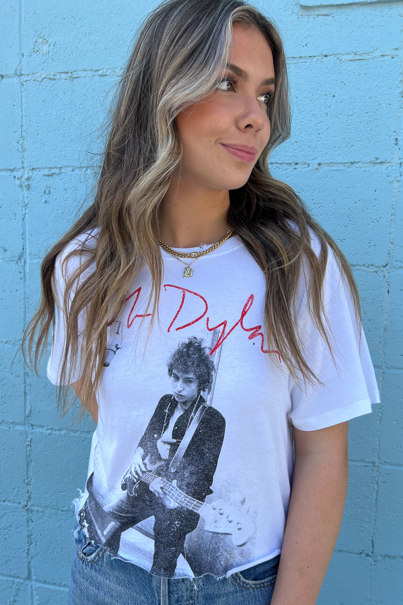 Bob Dylan Rolling Stones Crop Tee