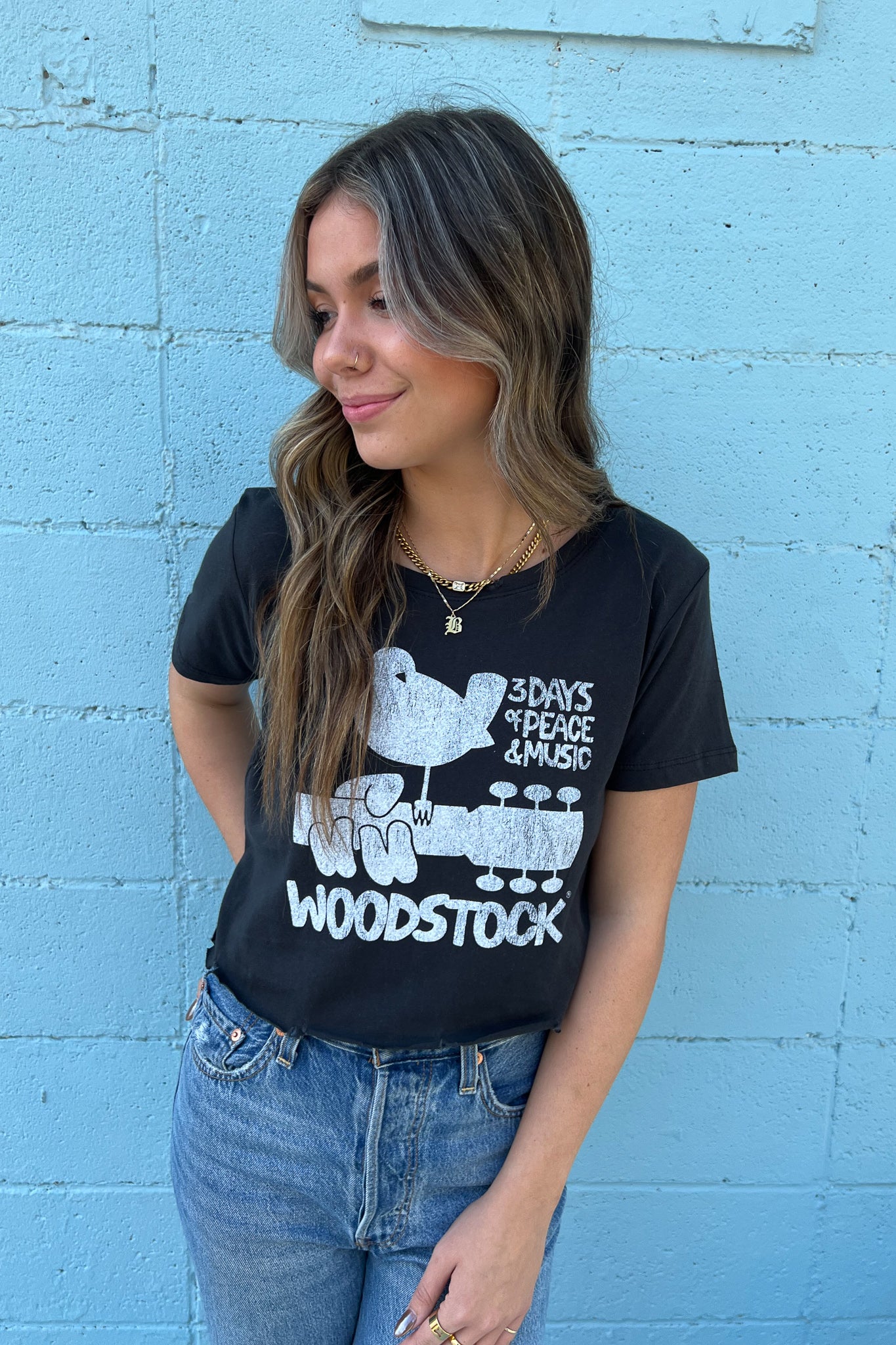 Woodstock Poster Crop Tee