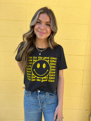 Here For The Good Times Crop Tee