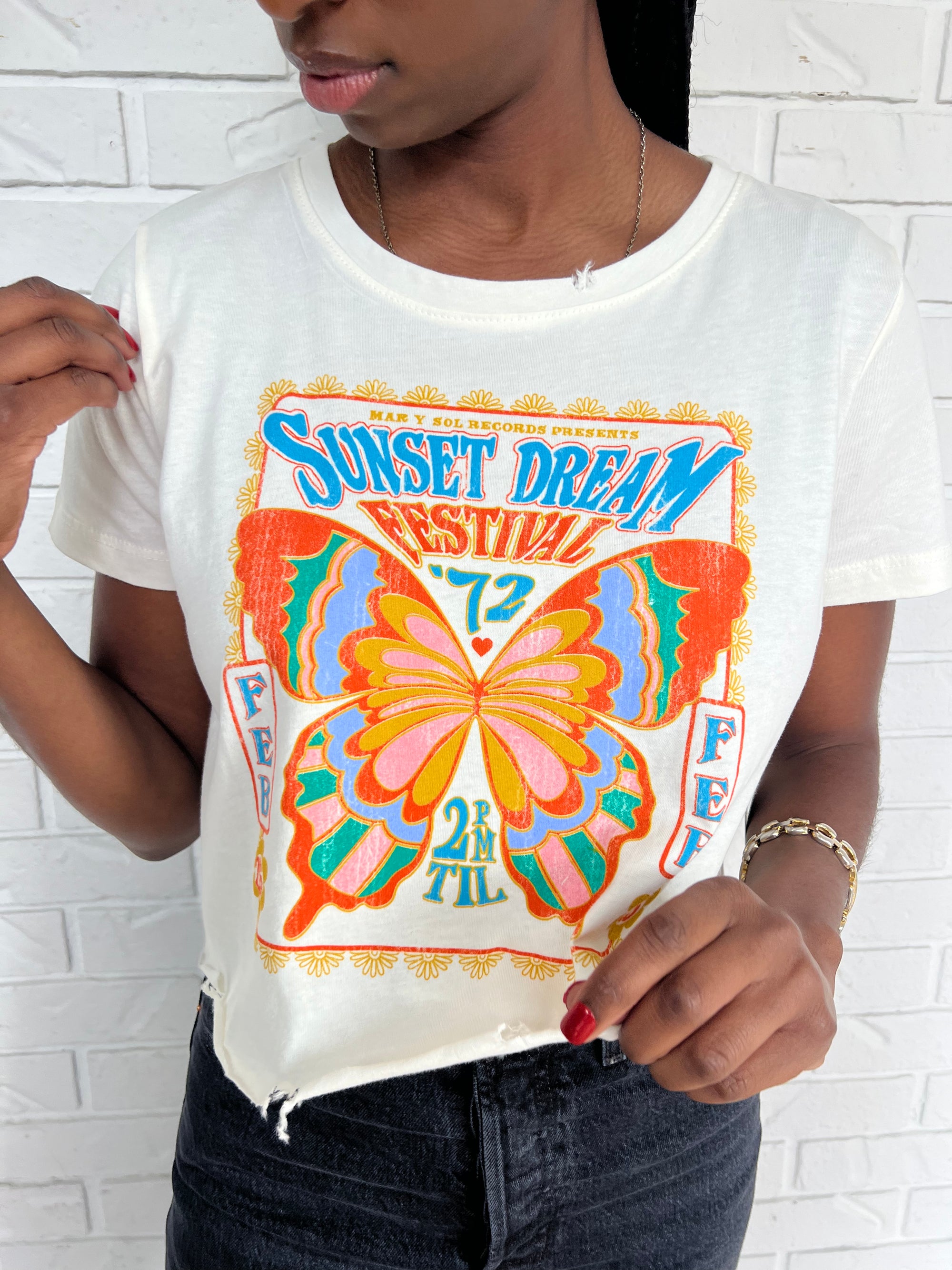 Sunset Dream Festival Crop Tee