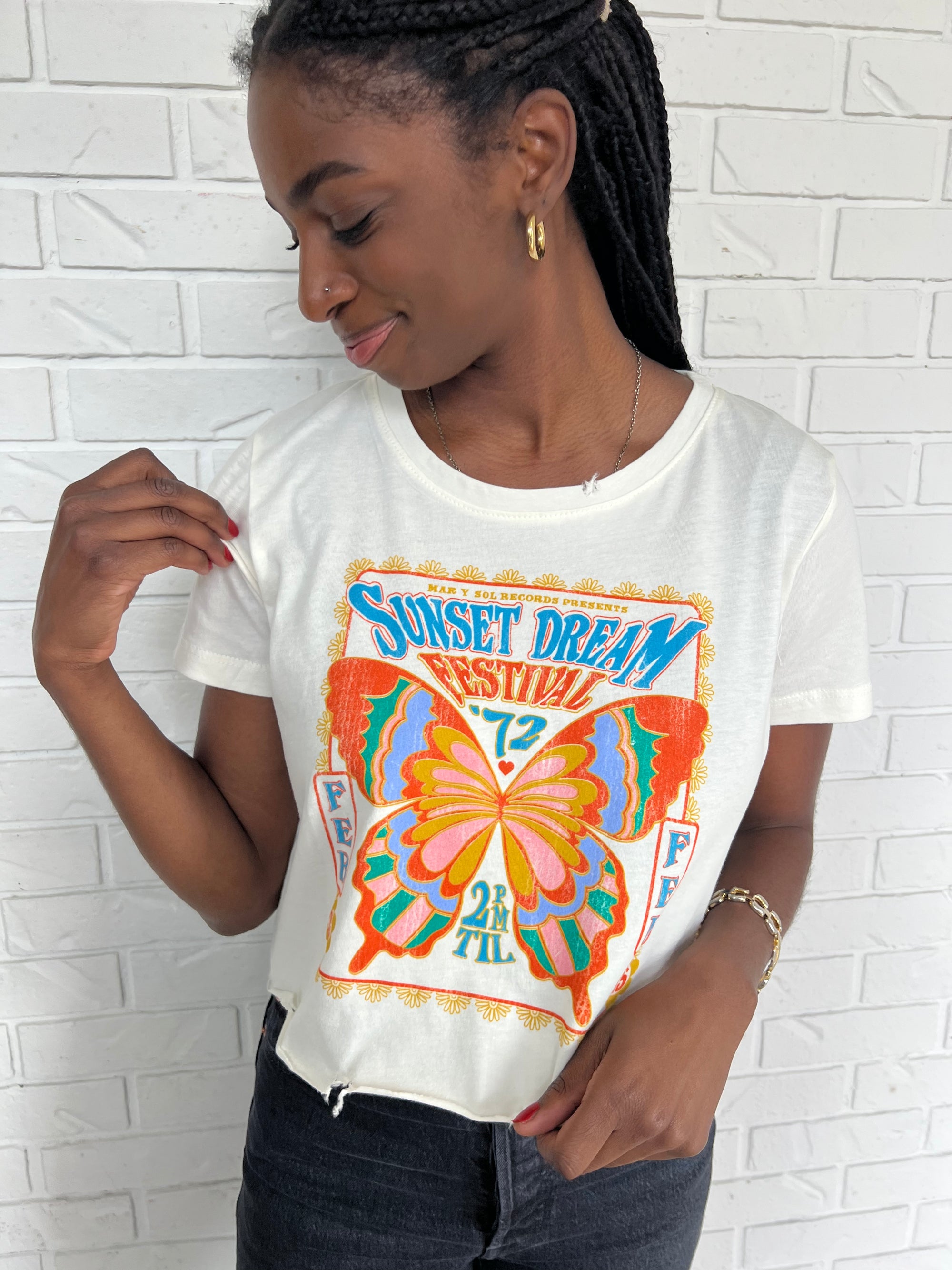 Sunset Dream Festival Crop Tee