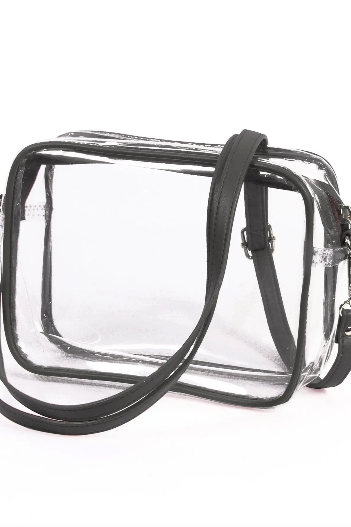 Clear Purse with Patterned Straps