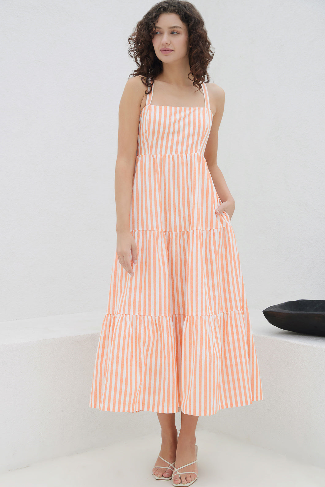 Sunset Stripe Maxi Dress