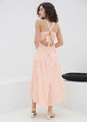 Sunset Stripe Maxi Dress