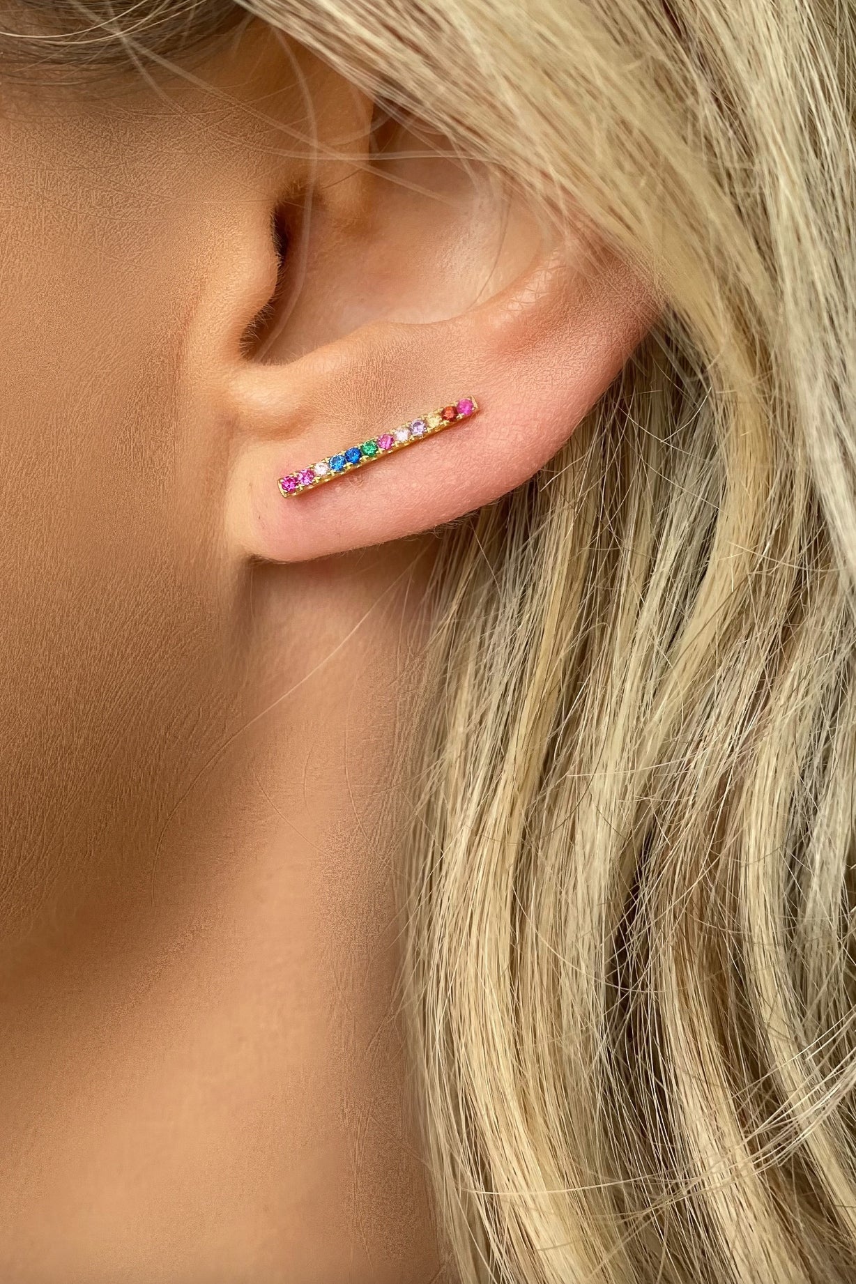 Farrah B Bar Climber Earrings