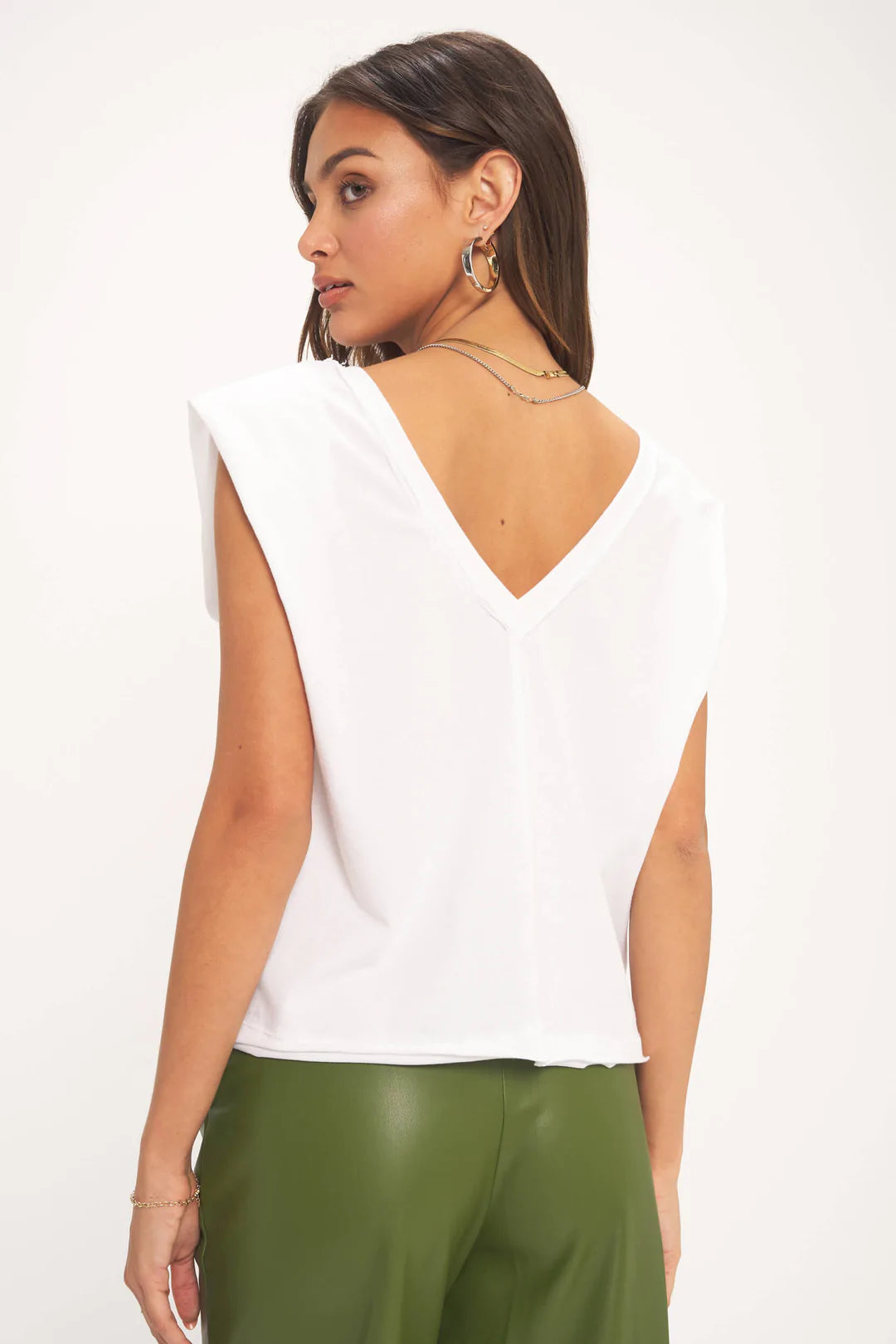 Lexi Exaggerated Shoulder Tank