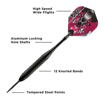 Viper Black Mariah Darts Steel Tip Darts 22 Grams – GLD Products