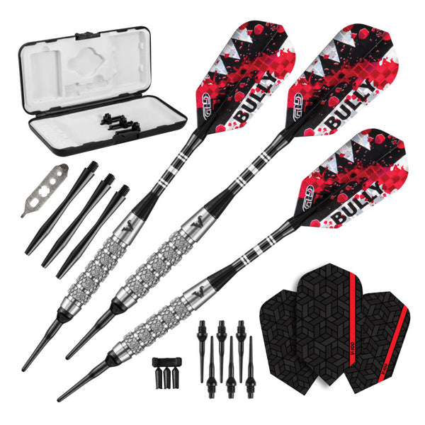 Viper Bully Darts 80% Tungsten Soft Tip Dart Set 5 Knurled Rings