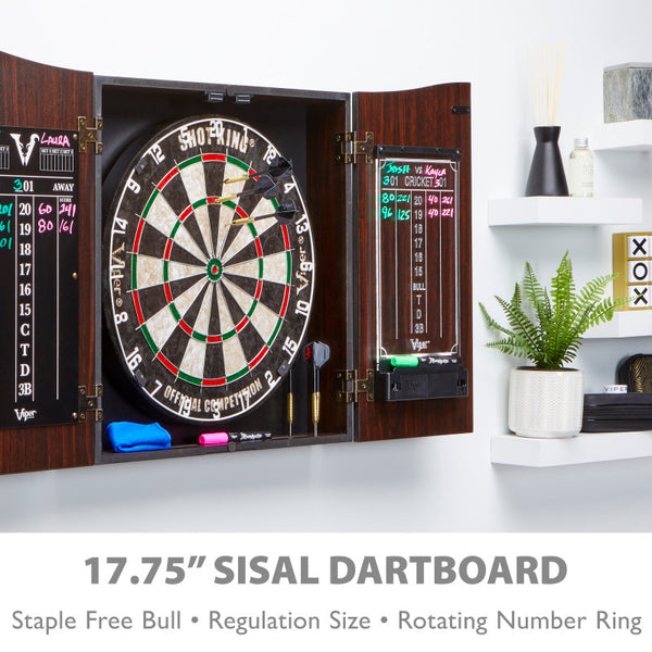 Viper Stadium Cabinet with Shot King Sisal Dartboard ＆ The Bull