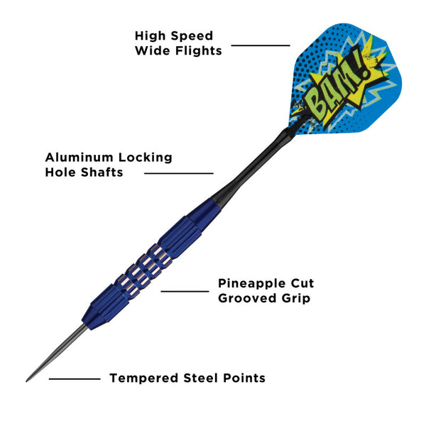 Viper Comix Darts Steel Tip Darts Blue 22 Grams – GLD Products