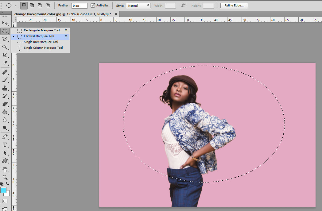 change white background to color Photoshop