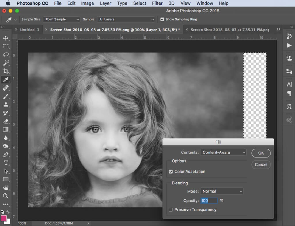 make background transparent in photoshop cc