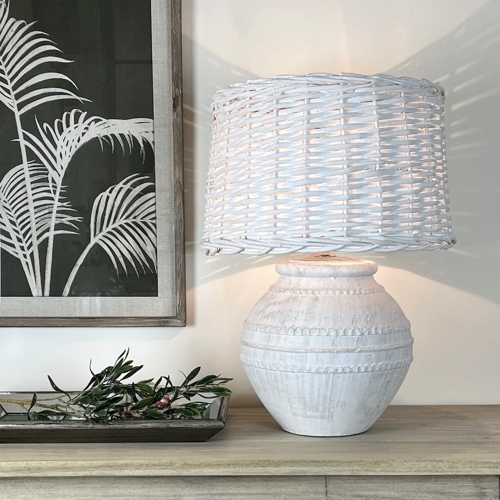 white wicker shades