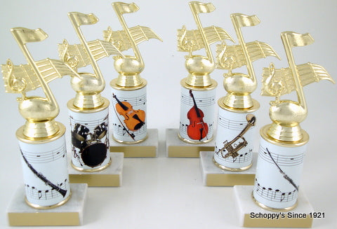 4 Music Lyre Gold Trophy Figure  Music Trophy Figures from Trophy Kits