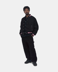 STUSSY S TALK MELTON VARSITY JACKET ジャケット/アウター スタジャン