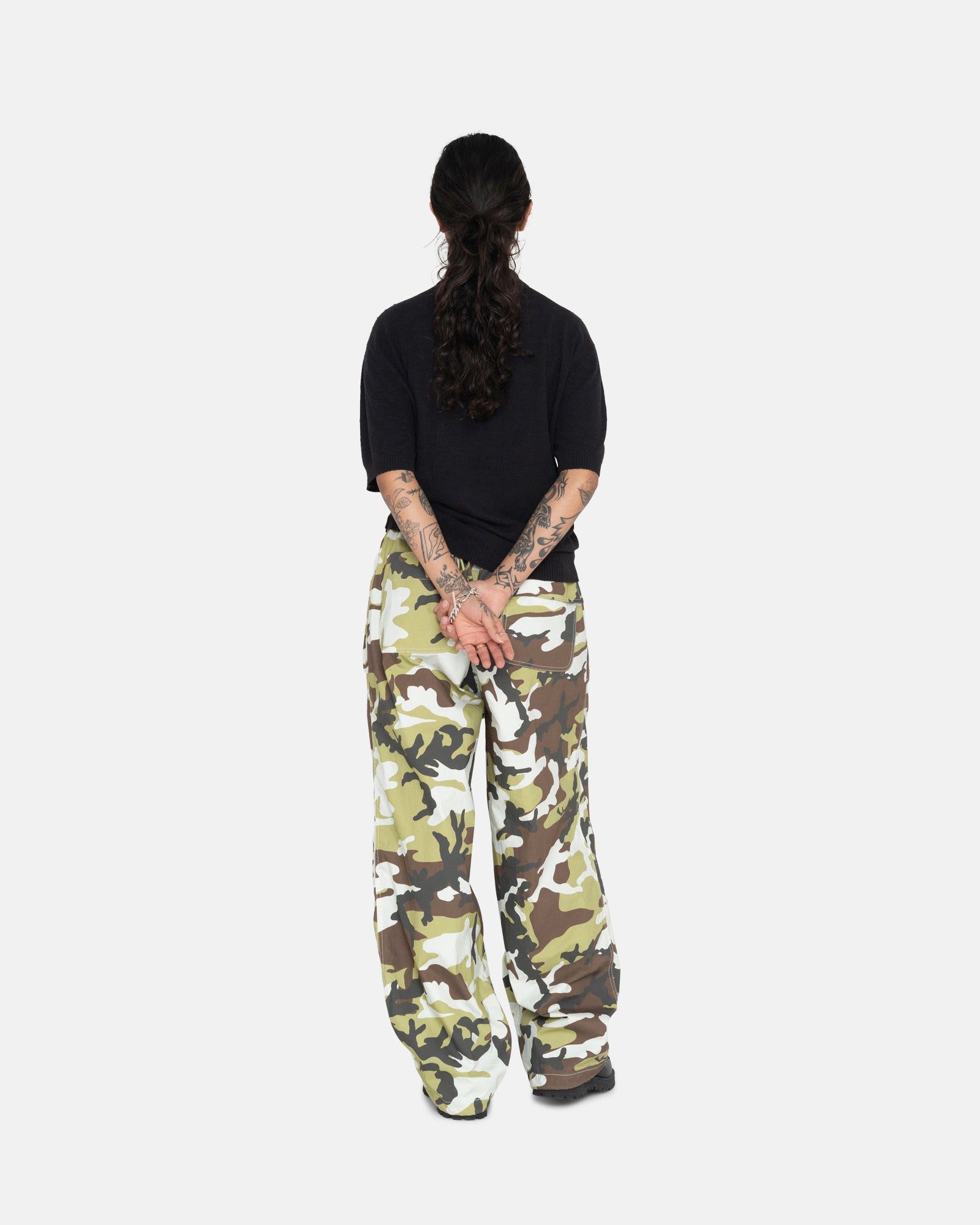 全品送料無料 stussy NYCO PRINTED OVER oliv TROUSERS - www.ranch.co.il