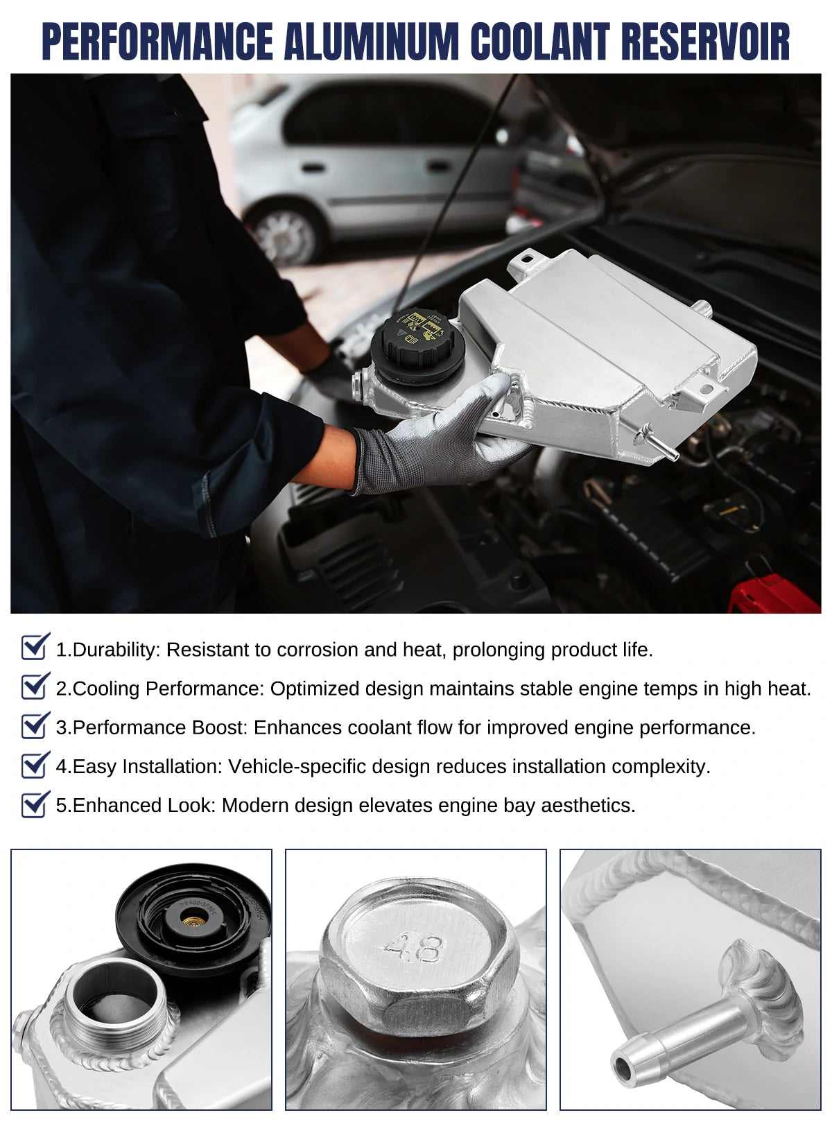 Coolant Reservoir (Degas) Fit 2003–2007 Ford 6.0L Powerstroke |SPELAB-523