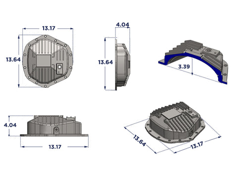 Differential Cover For 2001-2019 Chevrolet GMC Size|SPELAB