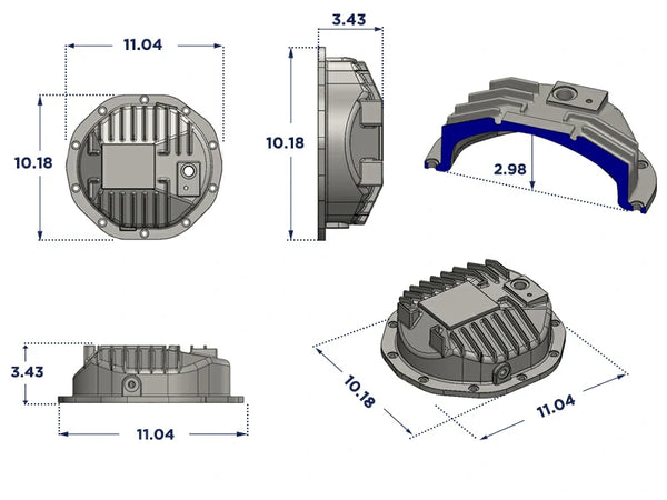 Differential Cover Kit For 8.5 in. GM With 5/16 in. Cover Bolts Size |SPELAB