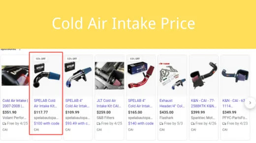 cold air intake price