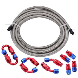  25FT 6AN Fuel Line Kit: 3/8 Fuel Hose NBR Fuel Line Hose Fits  for LS EFI System with 14 pcs AN6 Swivel Fitting Adapter Kit : Automotive