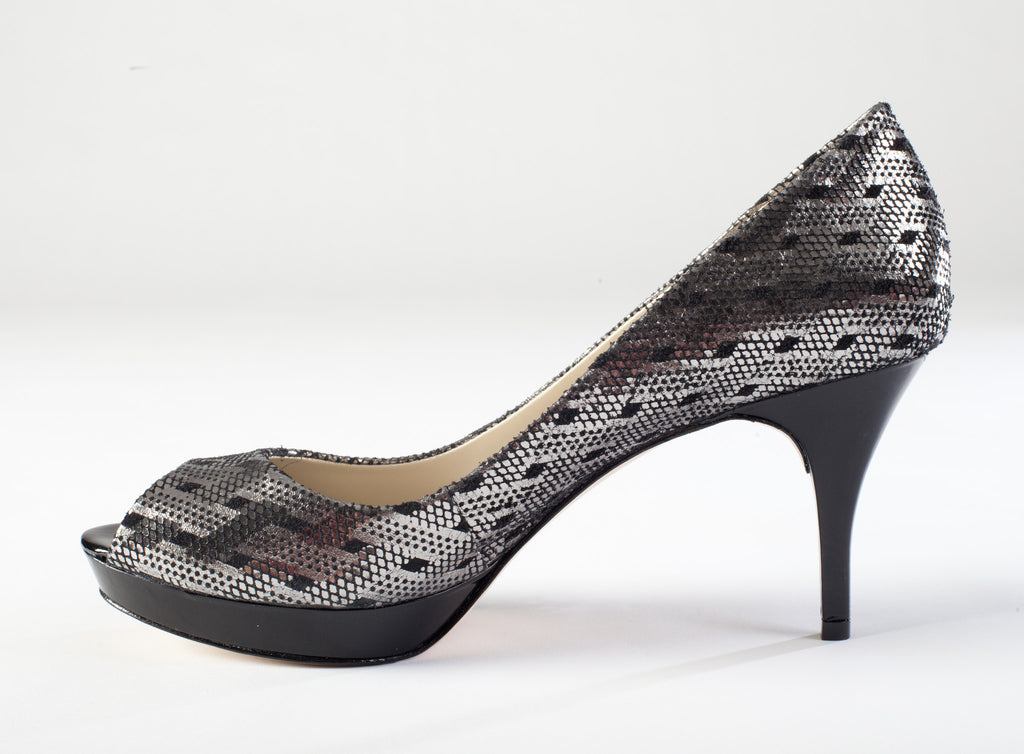 Lucia Platform Peep Toe - Pewter 